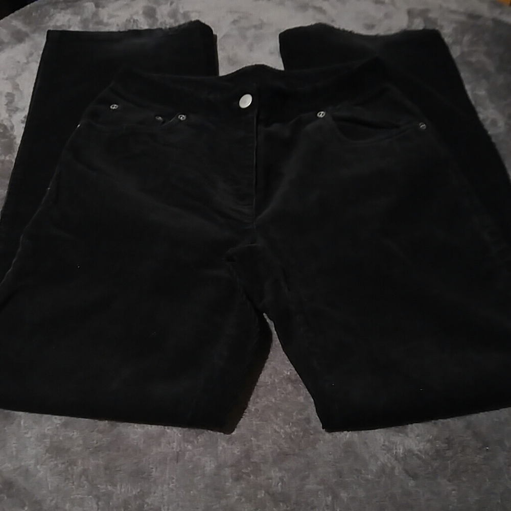 Casual Corner Annex Stretch black corduroy size 2